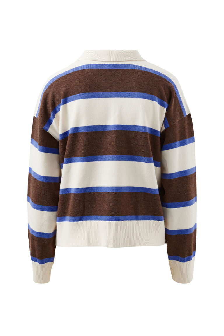 Ceres Life Jessa Rugby Knit Chocolate Stripe