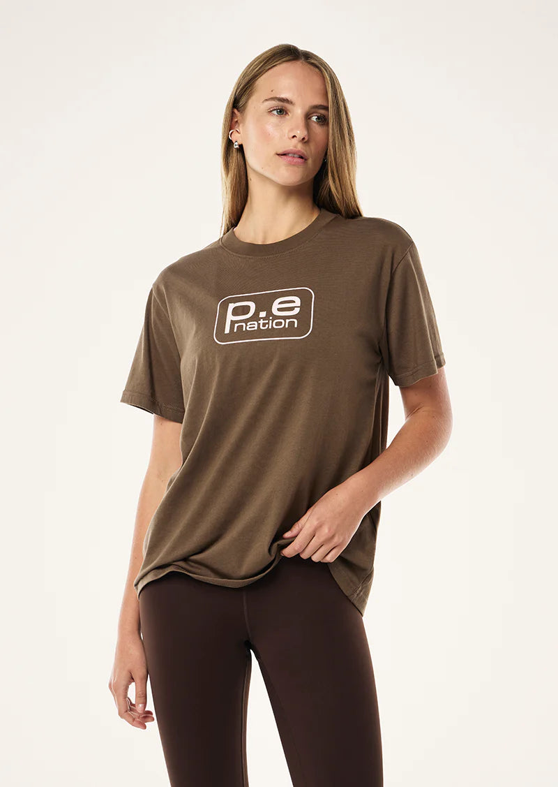 P E Nation Flux Tee Walnut
