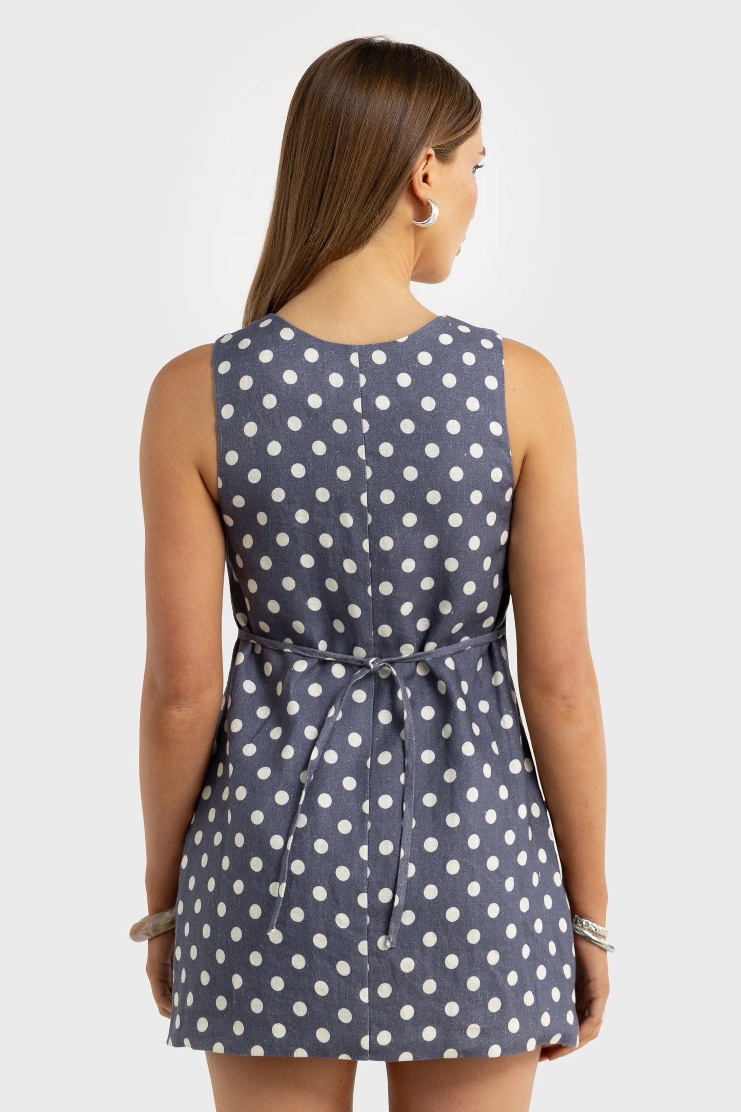 Koda Mini Dress Harbour Blue Polkadot