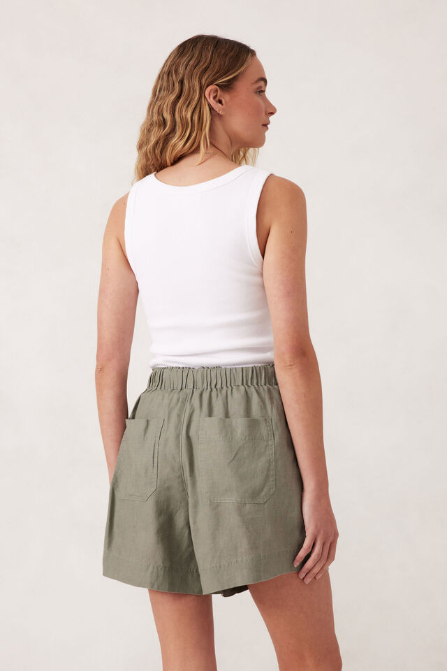 Ceres Life Panelled Pull On Short Khaki