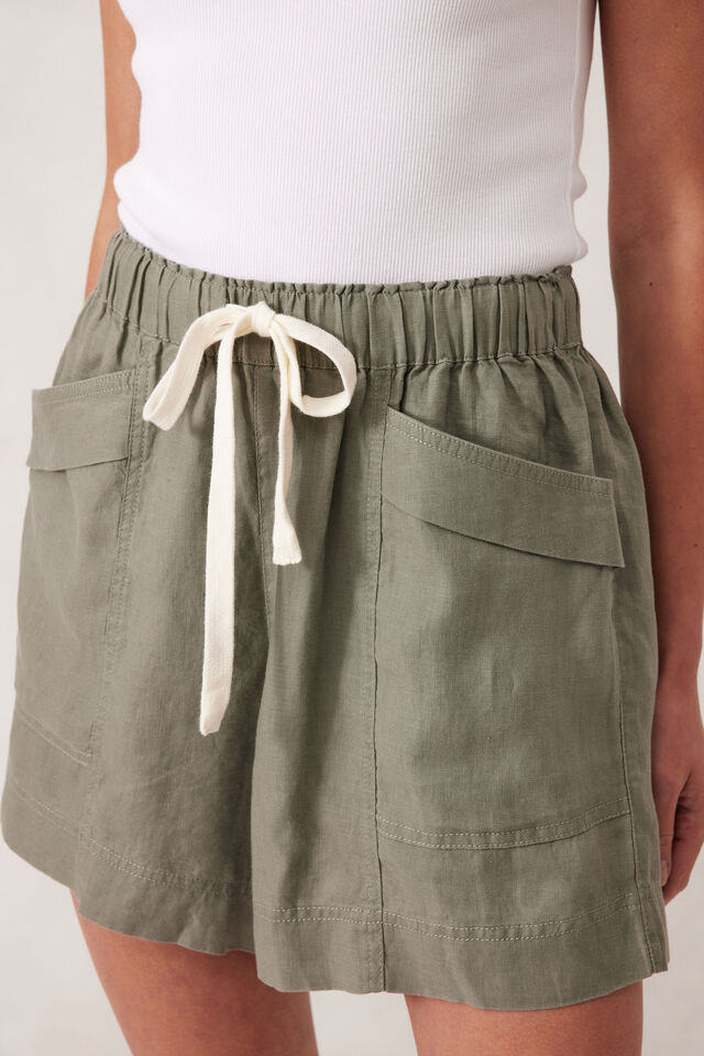 Ceres Life Panelled Pull On Short Khaki