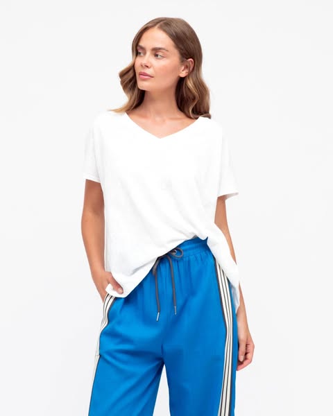 The Nori Track Pant Blue Stripe