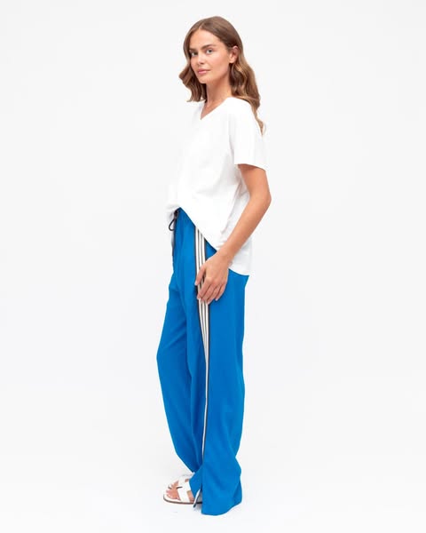 The Nori Track Pant Blue Stripe