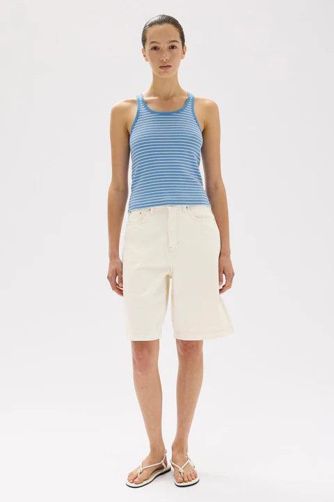 Assembly Label Drew Stripe Rib Tank Bahama White