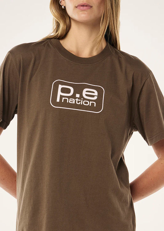 P E Nation Flux Tee Walnut