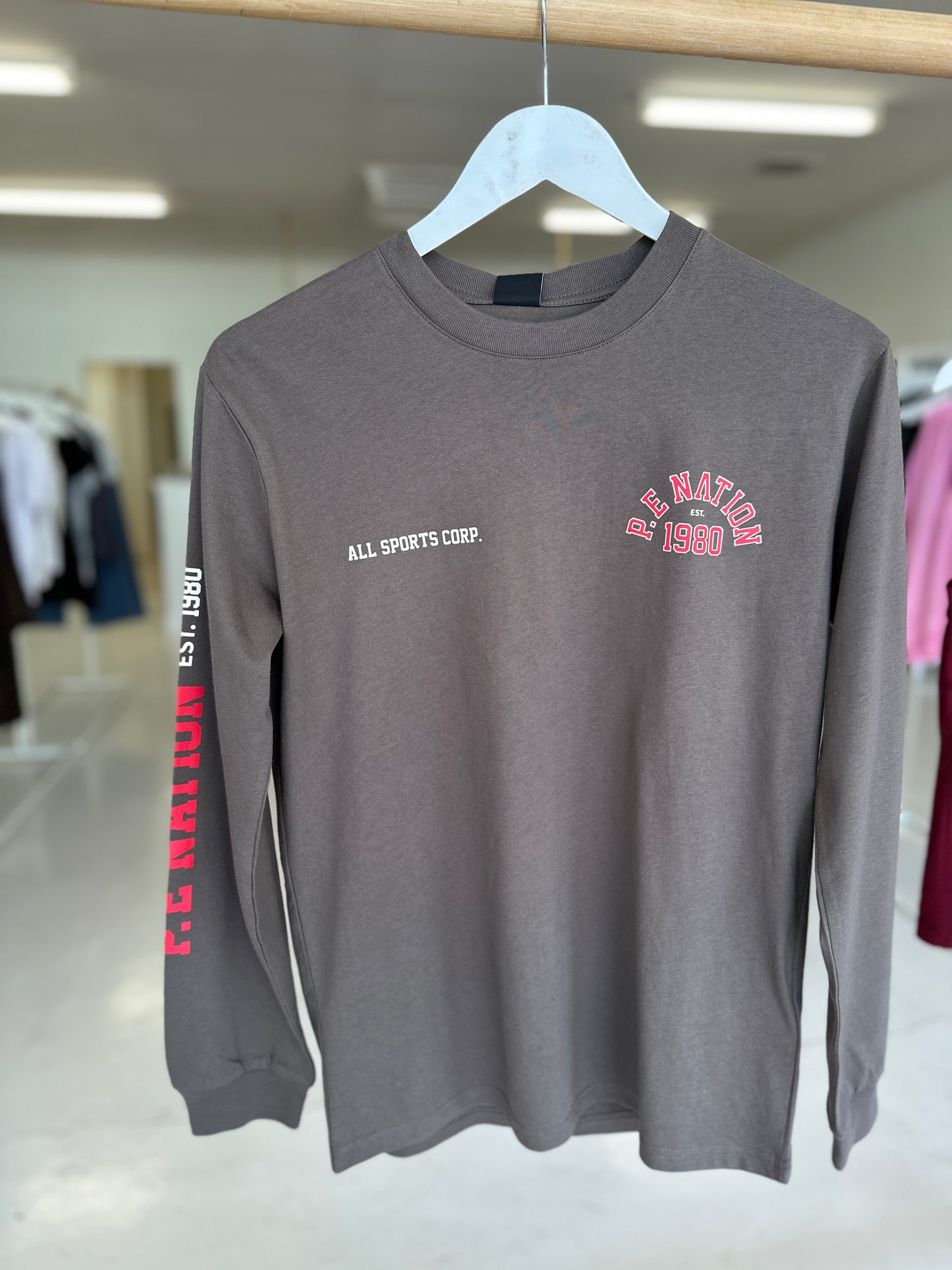 PE Nation Inbound LS Tee Brown