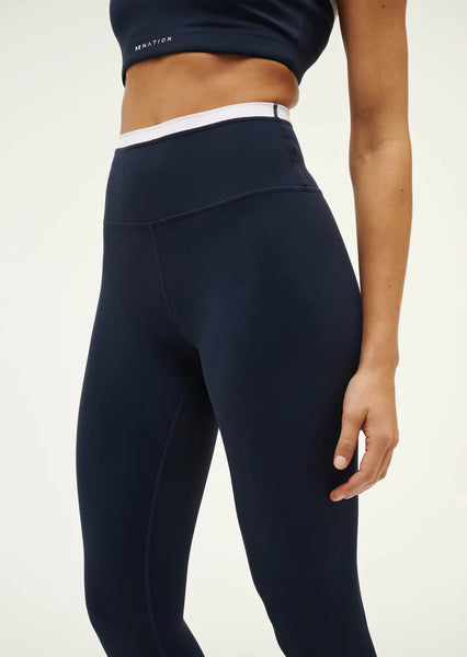 P E Nation Vita Leggings Dark Navy Optic White