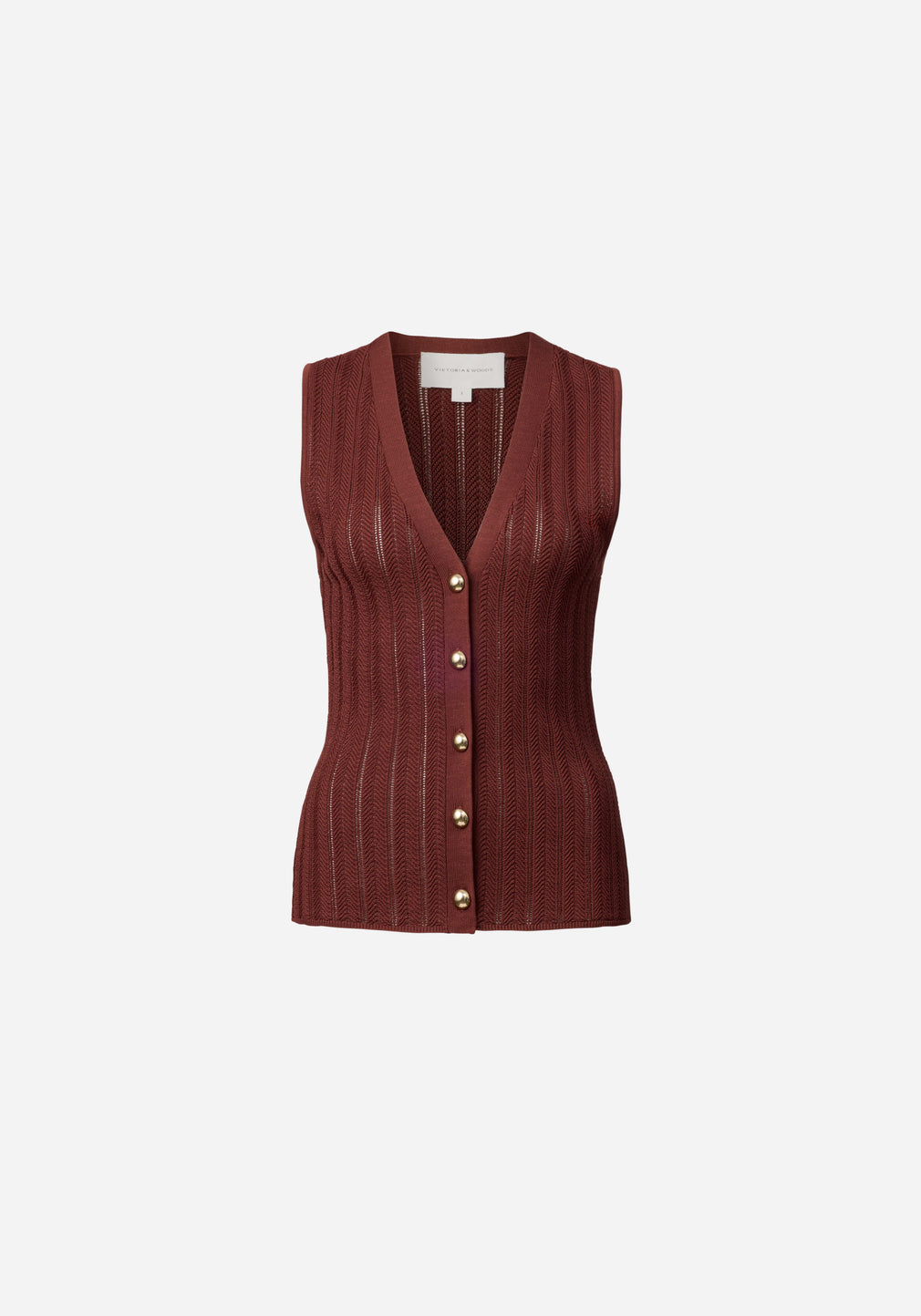 Viktoria & Woods Plaza Vest Garnet