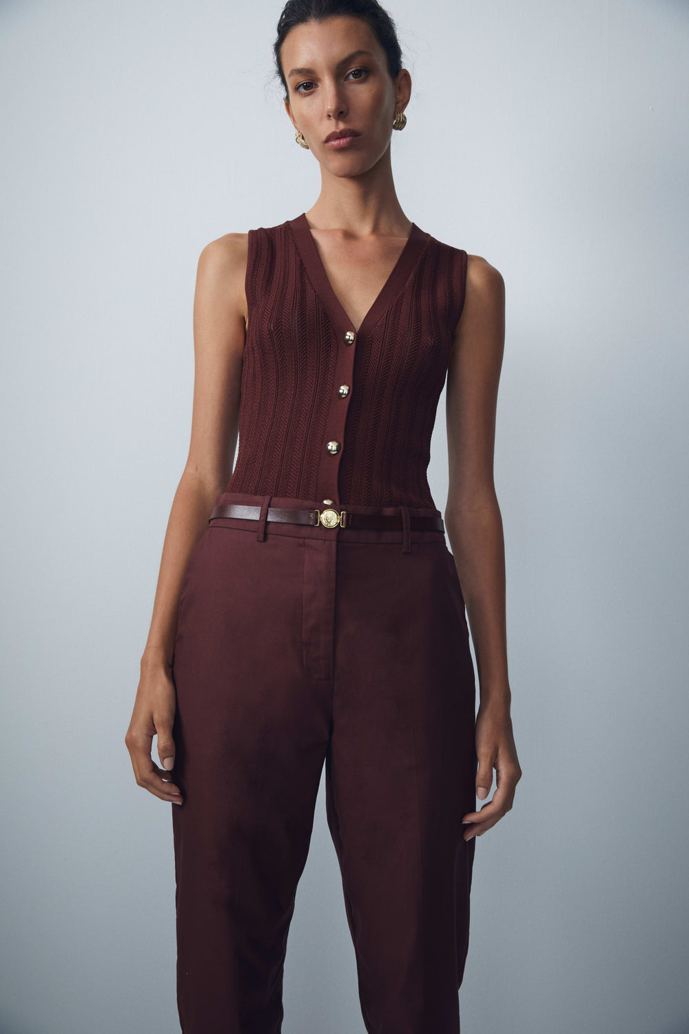 Viktoria & Woods Plaza Vest Garnet