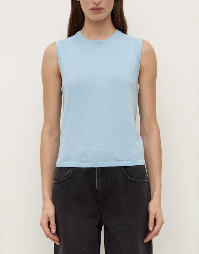Assembly Label Helena Cotton Cashmere Vest Salt