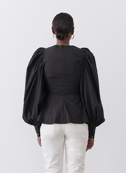 Joslin Bethany Cotton Top Black