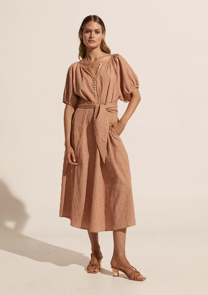 Zoe Kratzmann Entitle Motion Dress Clove Mini Check